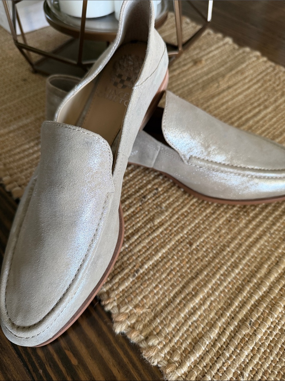 Vince Camuto Women’s Metallic Loafers - Classic Slip-On Style